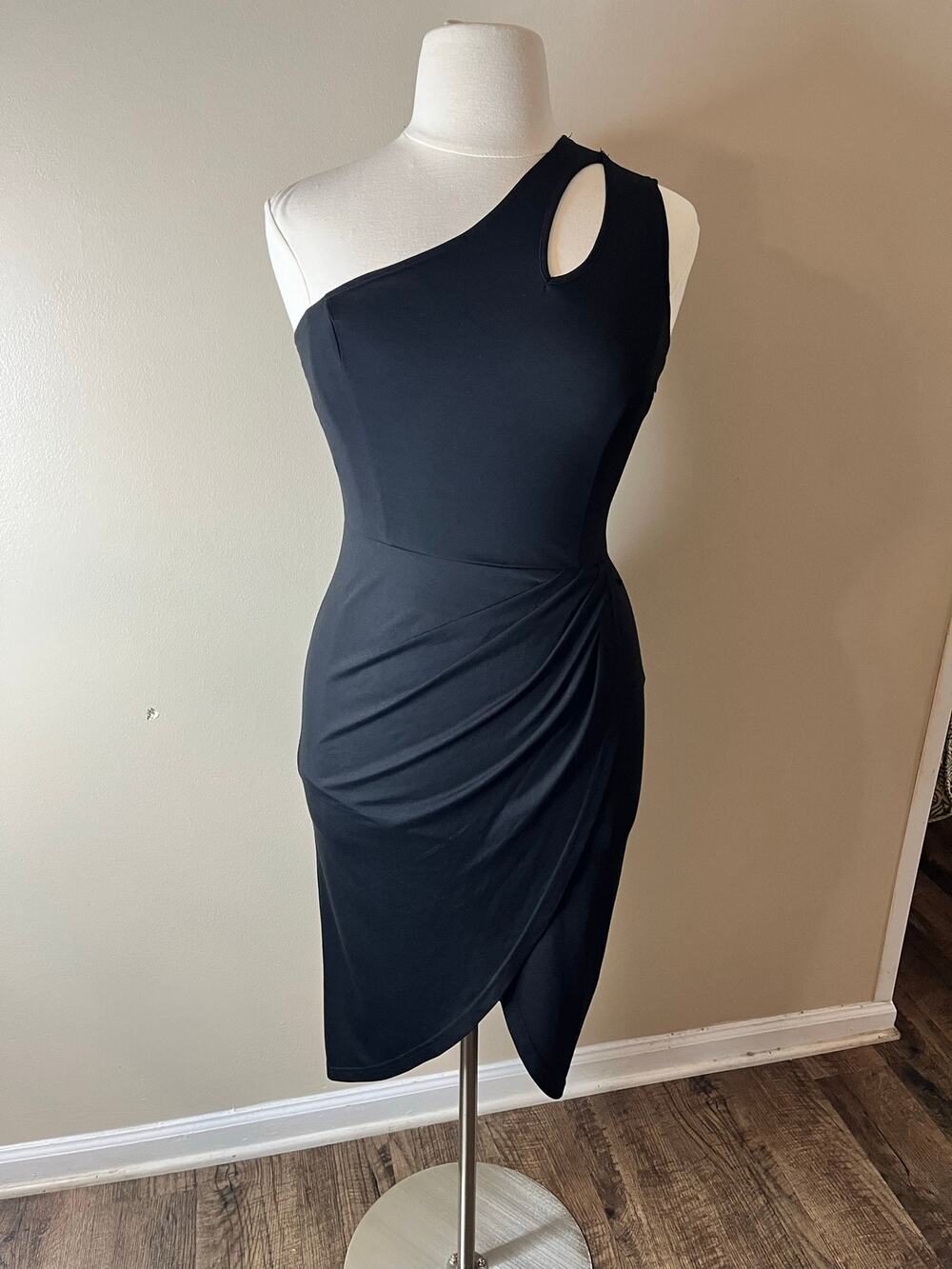 Theenkoln Midi Fitted Bodycon Dress  Sleeveless One Shoulder Y2K- Size L
